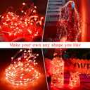 Solar String Lights for Outside, 72Ft 200 LED Solar Fairy Lights with 8 Modes, Solar Powered Fairy Lights Waterproof for Christmas Tree Garden Party WeddingRed (1 Pack)