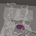 Avidlove Women Lingerie Set High Waisted Underwire Lingerie With Garter Belt Lace Babydoll (Medium, White)