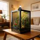 13 Gallon Reptile Enclosure 19"x13"x13" Mesh Chameleon Cage,Superior Ventilation Vertical Screen Tank for Chameleon,Crested Geckos,Leopard Geckos,Bearded Dragon,Lizards,Spider,Butterfly