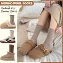 EBMORE 5 Pairs Women Merino Wool Boot Socks Warm Thermal Winter Thick Hiking Cozy Cabin Crew Comfy Socks for Ladies
