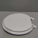 Mayfair Cassel Slow Close Toilet Seat, Non Slip Premium Wood Seat, Easy Install, Made in USA, Elongated, White