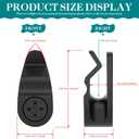 Outdoor String Lights Clips, Weatherproof Cable Hanger Hooks for Hanging Fairy Lights, Holiday Decor - Black, 50 Pack