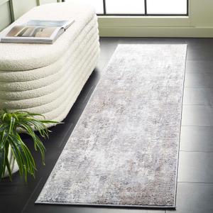 SAFAVIEH Vogue Collection Area Rug - 2' x 8' Runner, Grey/Ivory, Geometric Design, Ideal for High Traffic Areas in Living Room, Bedroom, Dining (VGE152F)