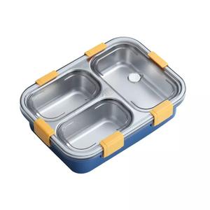 Lunch Box for Kids, Lunch Box for Kids – 3 Compartment Insulated Lunch Box Stainless Steel Tiffin Box for Boys, Girls, School & Office Men Multicolor Pack of 1