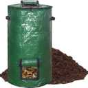 MyLifeUNIT Compost Bins Outdoor, Composting Bin for Outside Garden, Reusable Garden Yard Waste Bag, 34 Gallon (1 Pack, Green)