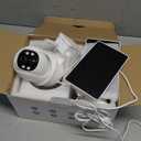 2K Cameras for Home Security-2.4G WiFi Outdoor Camera Wireless Solar/Battery Powered with solar panel, 360 Viewing, AI Human Detection, Color Night Vision, with SD Storage, Works with Alexa(2 Pack)