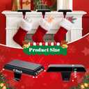 WYTAOHZL 6PCS Christmas Stocking Holders Metal Hangers Mantle Hangers Hooks Stocking Holder for Holiday Xmas Fireplace Stair Indoor Decor Black