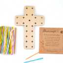 2 x He Is Risen Easter Decor  Religious Easter Cross Decoration for Home, Catholic Easterr Gift and Catholic Gifts, Christian Religious Easter Decorations, Easterr Basket Stuffers and Small Tree Ornament