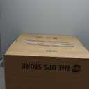 Garvee 13 gal (50 L) and 2.6 gal (10 L) Metal Trash Can Combo Set, Rustproof Garbage Can with Lid, Step-on Trash Bin with Inner Bucket, Rear Handle, Brown