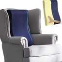 HAVARGO 2-in-1 Neck Pillow Lumbar Support Pillow for Recliner Couch& Glider Chair - High Resilient Foam Ergonomic Back Support for High-Back Rocking Chairs, Glider Rocker Replacement Cushions Navy M (Size M for 5.4-5.8ft.)