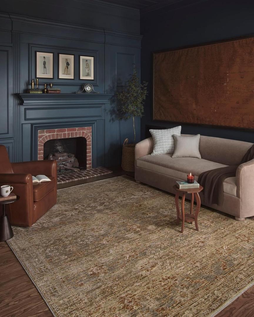 Loloi Magnolia Home by Joanna Gaines Junie Collection JUE-03 Spice/Multi 6'-7" x 9'-10", .38" Pile Height, Area Rug