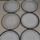 LeRatio Ceramic Dinnerware Sets for 6,Porcelain Plates and Bowls Sets,Handmade Reactive Glaze Dishes Set,Chip Resistant and Scratch Resistant | Oven&Dishwasher & Microwave Safe-Gray White(18PCS)