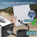 for Starlink Mini 100W Power Cable, USB-C to DC Charging Cable DC Male to Type-C Male Waterproof Compatible with Power Bank 20V 5A 65W+ PD Source (3.3FT)