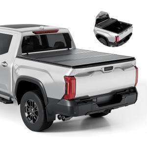 FRP Hard Folding Truck Bed Tonneau Cover Compatible with 2022-2026 Toyota Tundra 5' 6" Bed w/OE Rail System (66.7"), Tri Fold Style
