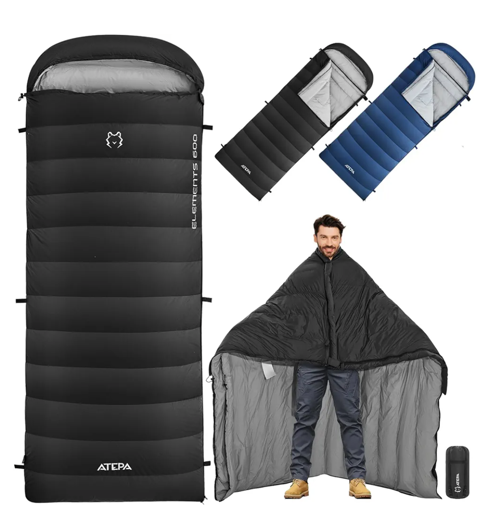 KAMPKEEPER Mummy Sleeping Bag, Cold Weather Camping Sleeping Bag, 32℉ 34 Seasons Adults Sleeping Bag, NonSnag Zipper with Adjustable Hood for Backpacking, Hiking