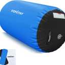 VOFiTNY Gymnastics Tumbling Equipment Air Barrel Inflatable Octagon Tumbler Roller Back-bend Trainer Cheerleading Without Pump (2.6'L x 1.55'D, Blue/Black No Pump)