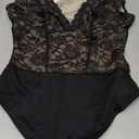 Popilush Lace Tops for Women Thong Shapewear Bodysuit Tummy Control Going Out Tops Deep V Neck Body Suits, Small