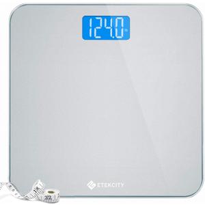 Etekcity Scale for Body Weight, Digital Bathroom Weighing Machine for People, Large and Easy-to-Read Backlight Display, Accurate with High Precision Measurements, Durable Tempered Glass, 400 lbs