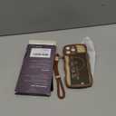 3 in 1 Magnetic for iPhone 16 Pro Max Case, 1X Screen Protector+1X Wrist Strap, Cute Wavy [Full Camera Protection][Fit for MagSafe], Trendy Matte Women Girls Case for iPhone 16 Pro Max 6.9", Brown