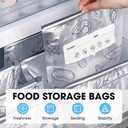 Reusable Aluminum Foil Sealable Storage Bags, Stand Up Foil Sealable Bags with Label and Zip Lock, Food Storage Preservation Bags with a Stand-up Bottom Design for Vegetable Fruit Meat (20PCS,Large)