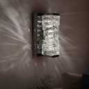 HuisMier Modern Crystal Wall Sconce, Black Dimmable LED Wall Light Fixtures with 3 Color Temperature, Luxury Black Bathroom Wall Sconce for Bedroom Living Room Mirror Stairway Hallway