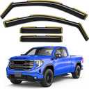in-Channel Rain Guards Fit for Truck 2019-2026 Chevy Silverado 1500/GMC Sierra 1500 Double Cab, Window Rain Guards Visors Vent Visors Window Deflector Vent Shades Car Accessories -4 pcs