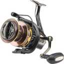 HAUT TON 8000/10000/12000 Big Game Surf Spinning Fishing Reel,20KG Drag Power. Backlash-Free Bearings,Metal Reel Seat,Zinc Alloy Gear for Saltwater Inshore and Offshore Fishing