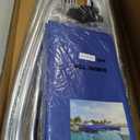 Bimini Tops for Boats - 900D Polyester Canopy with 1" Stainless Aluminum Frame, Storage Boot and 4 Nylon Straps, Bimini Top for Jon Boats, Pontoon Boats, Bowriders (Blue, 3 Bow 6'L x 46"H x 73"-78"W)