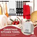 2 x 2 Pcs Christmas Kitchen Towels, Winter Christmas Hand Towels Classic Hand Towels-Black White Buffalo Plaid, Holiday Decor Farmhouse Home Kitchen Bathroom, Party Supplies Housewarming Xmas Gift-A20