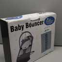 Portable Baby Bouncer Seat for Infants, 0-18 Months, 3 Modes of Use with Rocker & Stationary Options, Ergonomic Infant Chair with Hanging Toys  Grey