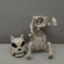 JOYIN 16 Posable Puppy Skeleton Halloween Decorations Realistic Plastic Dog Animal Bones with Movable Joints for Halloween Indoor Outdoor Decor Spooky Scene Party Favors Graveyard Decor