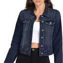 Hybrid & Company Women's Long Sleeve Denim Jackets Basic Button Down Jean Jacket with Pockets XS