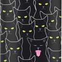 Plastic Bag Holder, Wall Mount Grocery Bag Organizer, Funny Hanging Trash Bag Storage Dispenser for Home Kitchen Cute Black Cats