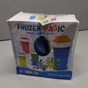 Slushie Cup, 2 Pack Slushy Maker Cup, Frozen Magic Squeeze Cups for Juice Milk Yogurt Ice Cream Make, DIY Smoothie Cooling Cup with Lid & Straw for Kids Friends Family (Blue+Pink)