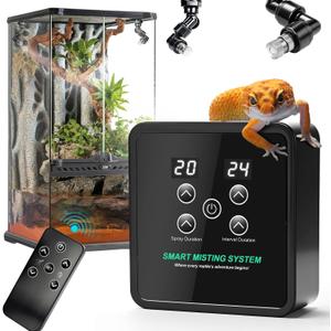 Reptile Mister Humidifier Reptile Mister System with Timer  Auto Terrarium Misting System for Chameleons, Snakes, Frogs, Lizards & Turtles
