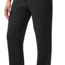 Women's 30" Wide Leg Sweatpants with Pockets High Waisted Sweat Pants Stretch Casual Lounge (Black, M)