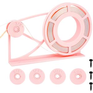 Mini Tabletop Foiler for Stained Glass 3/16, 7/32, 1/4,and 5mm, Stained Glass Copper Foiling Tool with Foil Separator and Dispenser, Four Replaceable Sizes with Mounting Screws