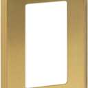 Rio Salto BRASS Metal Gold Light Switch Wall Plate or Outlet Cover Wall Plate Decora Single Receptacle Wallplate Rocker Covers 1 Gang Decoration Brushed Brass 4.50" x 2.76" - Standard Size (Rocker / Outlet 1-Gang (1-Pack))