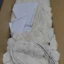 Bedsure ComfyFleece Cute Dog Bed Medium Size Dog - Washable Furry Puppy Beds, Rectangle Orthopedic Corduroy Fleece Pet Beds with Removable Zipper Cover, 30x24x8inches, Cream