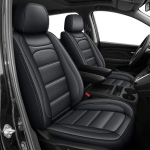 Car Seat Covers Fit for Honda Odyssey 2018-2025, 8 Seats Faux Leather Automotive Seat Protector Waterproof and Wear Resistant Seat Cover Airbag Compatible(8 Seat Black)