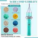 Enhon Cord Maker Portable Fringe Twister, Handheld Cord Maker for Craft Yarn Making Twister for Beginners (Patent Pending) (Green)