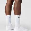 Nike Unisex Adult Everyday Cushioned Training Crew Socks (3 Pairs) (White, XL)