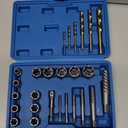 Screw Extractor Set, 26 Pieces Bolt Extractor Kit & Left Hand Drill Bit Kit, Easy Out Bolt Extractor Set with Hex Adapter for Broken, Damaged, Rusted, Rounded-Off Bolts, Nuts & Screws