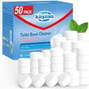 KIISIISO Toilet Bowl Cleaner Tablets 50 PACK, Automatic Bleach Toilet Tank Cleaners, Bathroom LongLasting Freshness, SlowReleasing Powerful Deodorizing & Descaling