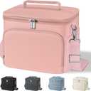 esouler Lunch Box for Women/Men Insulated Lunch Bag Large Capacity Reusable Lunch Tote Leak Proof Lunch Bags for Work Picnic, Pink (Standard)