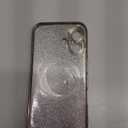 for iPhone 16 Case Glitter Clear Paw Love Heart Compatible with MagSafe, Full Camera Lens Protection Soft Slim Thin Cute Gradient Bling Magnetic Phone Case - Pink