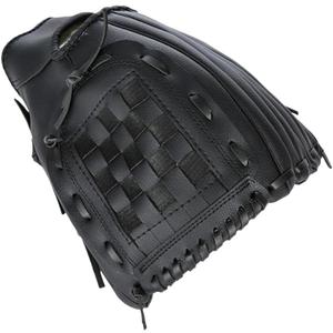 Sports Baseball Glove PU Leather Outfielder Gloves Baseball Fielding Glove Softball Mitt for Adult Youth (11.5", Black)