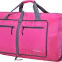 Woogwin Travel Duffel Bag Large Foldable Waterproof Overnight Bag for Beach Swim Bags Pool Sports Gym (100L Rose)