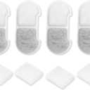 Stainless Steel Cat Water Fountain, 101oz/3L Automatic Pet Water Fountain, Dog Water Fountain for Cats, Small Dogs (The Set Only Include Official 4 Packs Replacement Filters & Sponges)