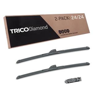 TRICO Diamond™ (25-2424) 24 Inch & 24 Inch pack of 2 High Performance Automotive Replacement Windshield Wiper Blades Super Premium All Weather Beam Blade for Select Vehicle Models
